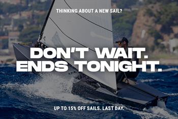 Final call: up to 15% off P&B sails