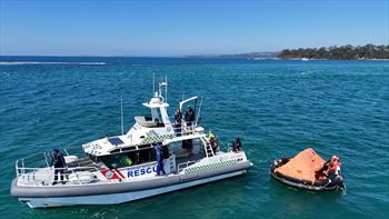 Simulated Marine Rescue NSW exercise at Jervis Bay